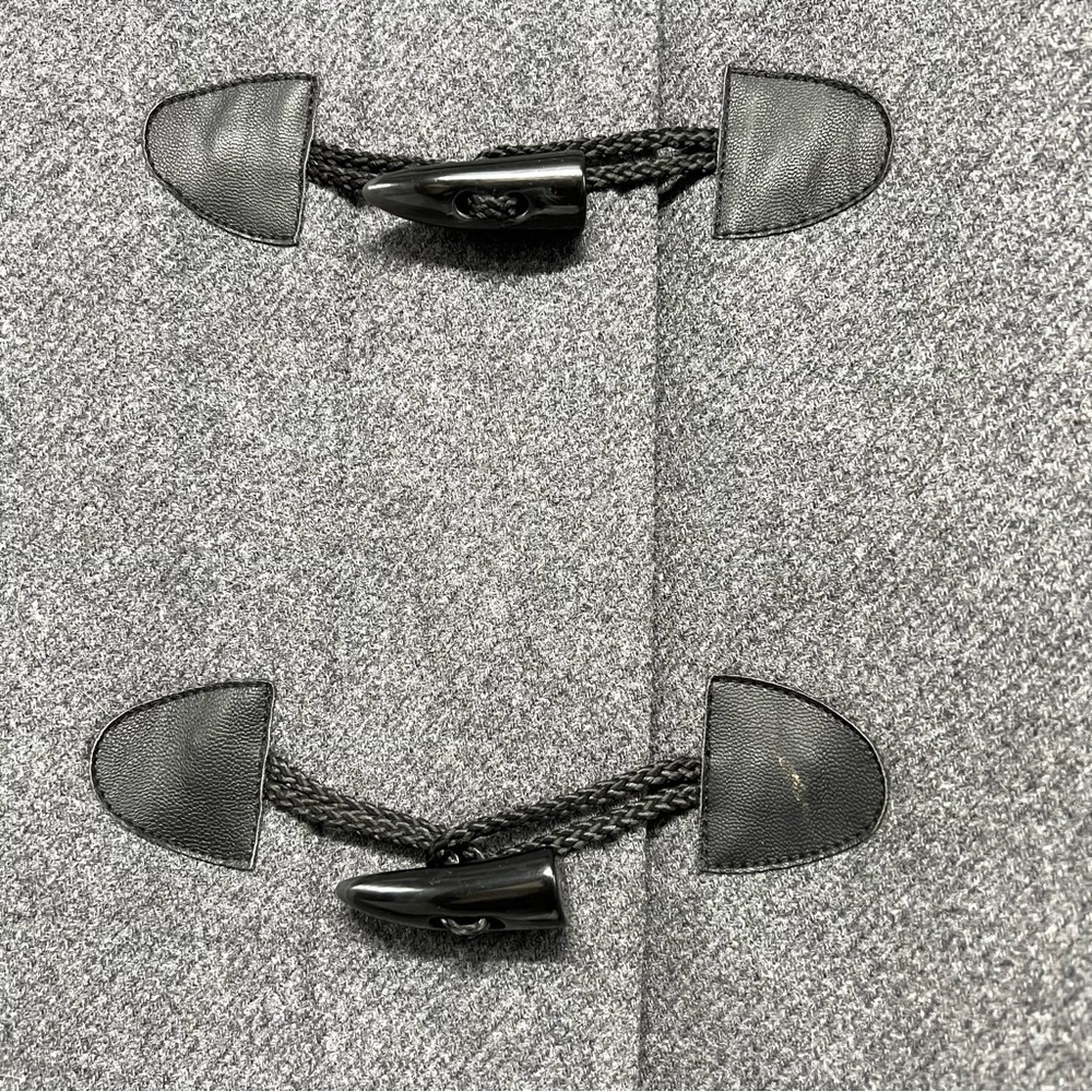 Banana Republic Factory Gray Wool Blend Toggle Button Hip Length Coat Women XL - Picture 6 of 8